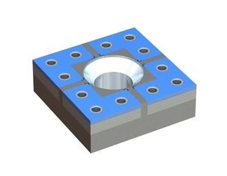 Knife set 145x145x47 Hybrid Line, removable carbide crowns, carbide grade = H3 for Lindner Recyclingtech 