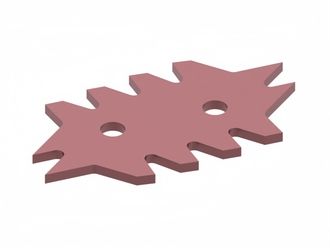 Label remover 170x90x6 Premium Line 2 holes Ø14, Hardox 