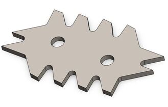 Label remover 170x90x6 Premium Line, 2x Ø14 