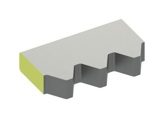 Lame centre 252x145x50 Eco Line 3 dents trapézoïdales 66°, variante W9 