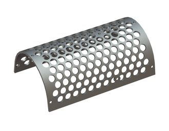 Lamiera vagliante destra, larghezza 877, WLK18J, spessore t=15, perforazione Ø50, legamento 12 per Weima Maschinenbau GmbH 