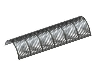 Lamiera vagliante, larghezza 1450, spessore t=3+2, perforazione Ø3, ligament 2, acciaio strutturale per Eldan Recycling 