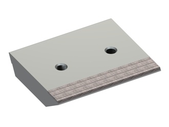 Lardone di serraglio sinistra 206x175x38 2xM20 il filetto, blindato per Vecoplan Vecoplan VEZ