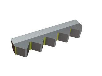Left chopper knife 399x101x69 StandardCut, 9 version for Eldan Recycling Eldan MPR 200 HD
