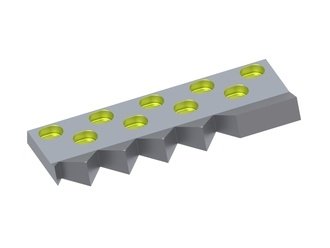 Left counter knife 498x166x43/30 StandardCut, version 80, B1 version for Zeno Zerkleinerungsmaschinen 
