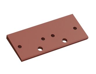 Left cover plate 409x175x27, wedge-shaped, 4 countersunk holes, version 60, Hardox for Zerma | AMIS 