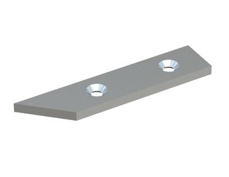 Left cutting knife 123x28x11 PremiumCut, 2 countersunk holes, cutting edge 45°, X version for Holzmag | Metso 
