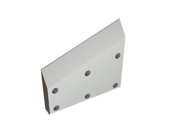 Left knife 174x163/100x25, 6 countersunk holes, cutting edge 1.5x90°/40.75°, W version for HSM GmbH + Co. KG 