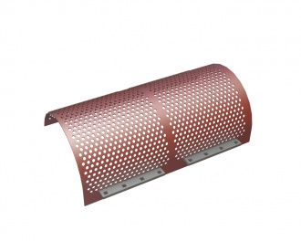 Left screen basket 1015 mm wide, screen plate thickness t=6, perforation Ø16 ligament 10, removable for Vecoplan LLC (Retech) Vecoplan VAZ 220/200