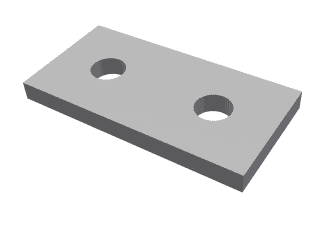 Locking plate 60x30x5, 2 holes for Vecoplan Vecoplan VAZ