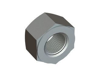 M12x1.5 hexagon nut, metric fine thread, strength class 10, plain, ISO 8673 