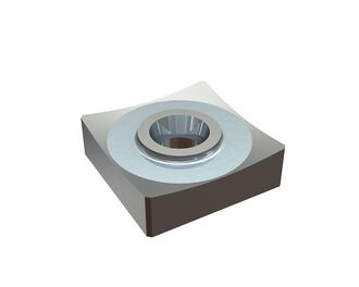 Messer 40x40x12 Ecken abgefast Premium Line Senkbohrung für M10 Schraube für Holzmag | Metso 