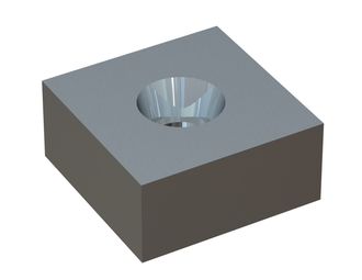 Messer 43x43x19,5, Ecken spitz, PremiumCut, beidseitige Senkung, X-Variante für Lindner Recyclingtech Lindner Universo