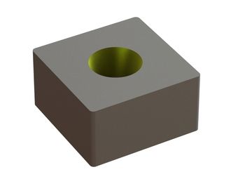 Messer 43x43x23, Ecken abgerundet, StandardCut, beidseitige Senkung, X-Variante für Lindner Recyclingtech Lindner Universo
