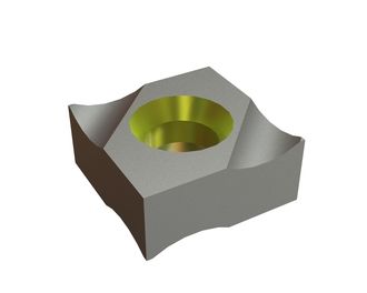Messer 65x65x28, Ecken spitz, StandardCut, beidseitige Senkung, X-Variante für Lindner Recyclingtech Lindner Universo