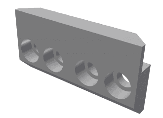 Mounting bracket top center, 4 countersunk holes for Vecoplan LLC (Retech) Vecoplan VVZ 250 Hurricane