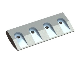 Outer clamping strip 423x170x48, 4 holes, version 60 for Vecoplan LLC (Retech) 