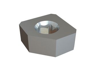 Outer knife 130x130x60 PremiumCut, hexagonal hole, version 130, W9 version for UNTHA America Untha XR 3000