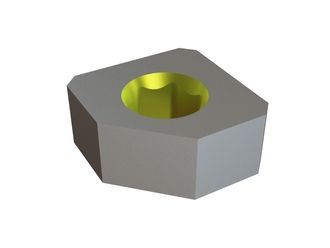 Outer knife 130x130x60 StandardCut, hexagonal hole, version 130, W9 version for UNTHA America Untha XR 3000