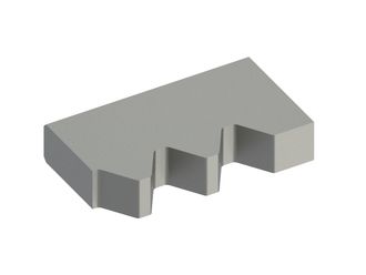 Outer knife 252x145x50 PremiumCut, 2 trapezoidal teeth 66°, W9 version 