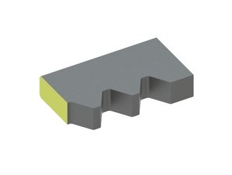 Outer knife 252x145x50 StandardCut, 2 trapezoidal teeth 66°, X version 