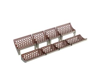 Panier de criblage 2074 mm de large, épaisseur de tôle perforée t=10, en 2x4 parties pour Vecoplan Vecoplan VNZ