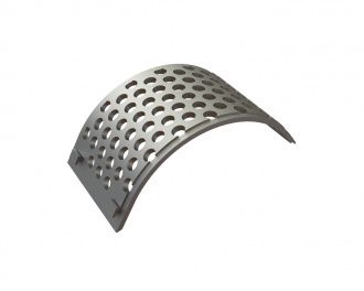 Panier de criblage 477 mm de large, épaisseur de tôle perforée t=25, perforation Ø50, ligament 25 pour Lindner Recyclingtech Lindner Saturn