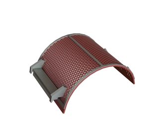 Panier de criblage 497 mm de large, épaisseur de tôle perforée t=10 avec plaques de support pour Lindner Recyclingtech Lindner Micromat Plus 2500