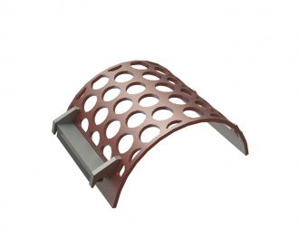 Panier de criblage 497 mm de large, épaisseur de tôle perforée t=15, perforation Ø80 ligament 20 pour Lindner Recyclingtech Lindner Micromat