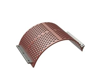 Panier de criblage 524 mm de large, épaisseur de tôle perforée t=15, perforation Ø28 ligament 8 pour Lindner Recyclingtech Lindner Komet 2800 (A)
