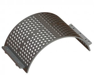 Panier de criblage 524 mm de large, épaisseur de tôle perforée t=15, perforation Ø30 ligament 10 pour Lindner Recyclingtech Lindner Universo