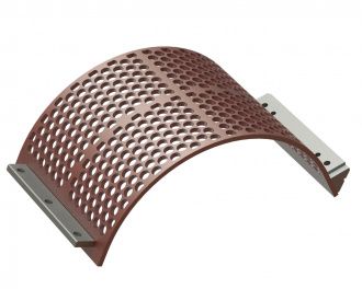 Panier de criblage 524 mm de large, épaisseur de tôle perforée t=15, perforation Ø30 ligament 7 pour Lindner Recyclingtech Lindner Universo