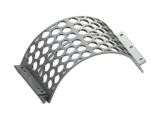 Panier de criblage 524 mm de large, épaisseur de tôle perforée t=15, perforation Ø70 ligament 16 pour Lindner Recyclingtech 
