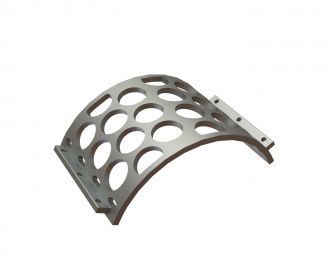 Panier de criblage 530 mm de large, épaisseur de tôle perforée t=25, perforation Ø120 ligament 23 pour Lindner Recyclingtech Lindner Jupiter