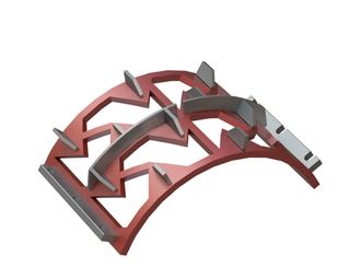 Panier de criblage 530 mm de large, épaisseur de tôle perforée t=25 pour Lindner Recyclingtech 