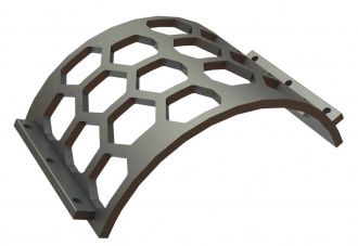 Panier de criblage 530 mm de large, épaisseur de tôle perforée t=25 pour Lindner Recyclingtech Lindner Meteor
