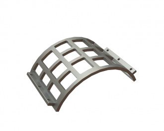 Panier de criblage 530 mm de large, épaisseur de tôle t=25, perforation rectangulaire 120x120/150 pour Lindner Recyclingtech Lindner Meteor