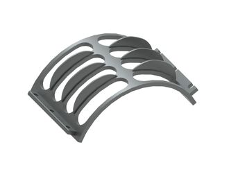 Panier de criblage 530 mm de large, épaisseur t=25, perforation rectangulaire arrondie 104x364 pour Lindner Recyclingtech 