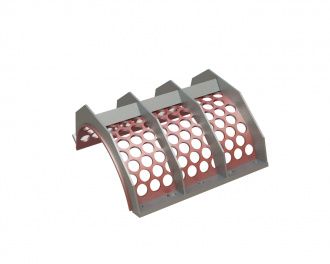 Panier de criblage 655 mm de large, épaisseur de tôle perforée t=12, perforation Ø50 ligament 10 pour Lindner Recyclingtech Lindner Micromat MS