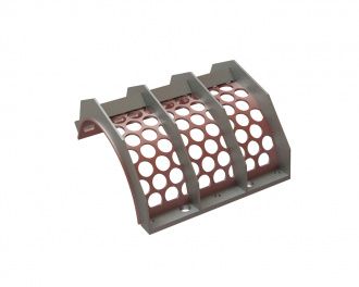 Panier de criblage 657 mm de large, épaisseur de tôle perforée t=10, perforation Ø60 ligament 11 pour Lindner Recyclingtech Lindner Micromat MS