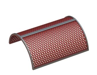 Panier de criblage 805x15x907, en 2 parties, perforation ronde Ø19, ligament 8, Hardox 