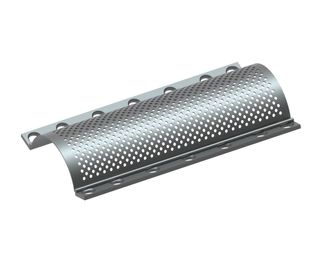 Panier de criblage 904 de large, épaisseur t=5 perforation Ø12, ligament 8, acier de construction pour Getecha GmbH 