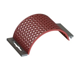 Panier de criblage largeur 308, tôle de criblage épaisseur t=15, perforation Ø25, ligament 8 pour Lindner Recyclingtech Lindner Antares 1600