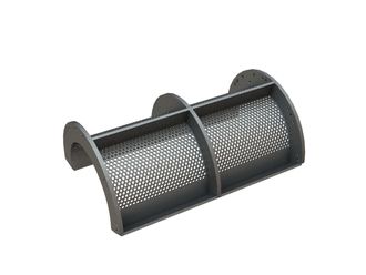 Panier de criblage, largeur 796 mm, épaisseur de tôle perforée t=6, perforation Ø10 ligament 4.2 pour Weima Maschinenbau GmbH 