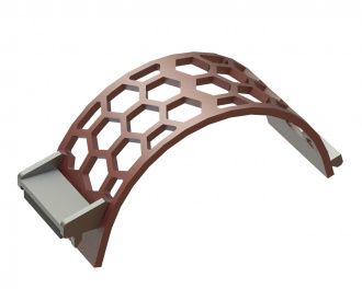 Panier de crible largeur 340, épaisseur t=25, perforation hexagonale largeur sur plats 100 pour Lindner Recyclingtech Lindner Komet HP