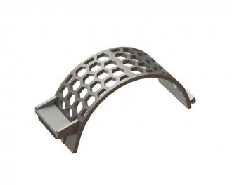 Panier de crible largeur 340, épaisseur t=25, perforation hexagonale largeur sur plats 80 pour Lindner Recyclingtech Lindner Komet HP