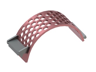 Panier de tamis largeur 340, épaisseur t=25, perforation hexagonale, entre plats 58, ligament 17 pour Lindner Recyclingtech 