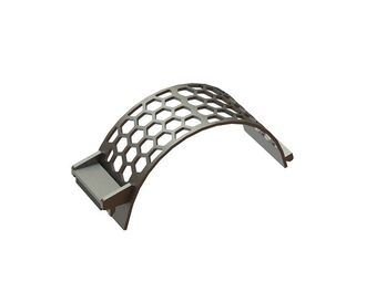 Panier-filtre 340 de large, épaisseur de la tôle de crible t=15, perforation hexagonale, pas 14, SW7 