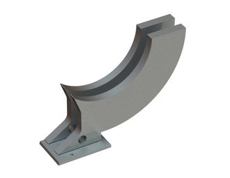Peigne racleur 197x510x730, 3x filetage M16, Hardox pour Eldan Recycling 