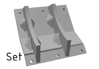 Peigne racleur en 12 parties, version 140, porte hydraulique pour Vecoplan Vecoplan VVZ